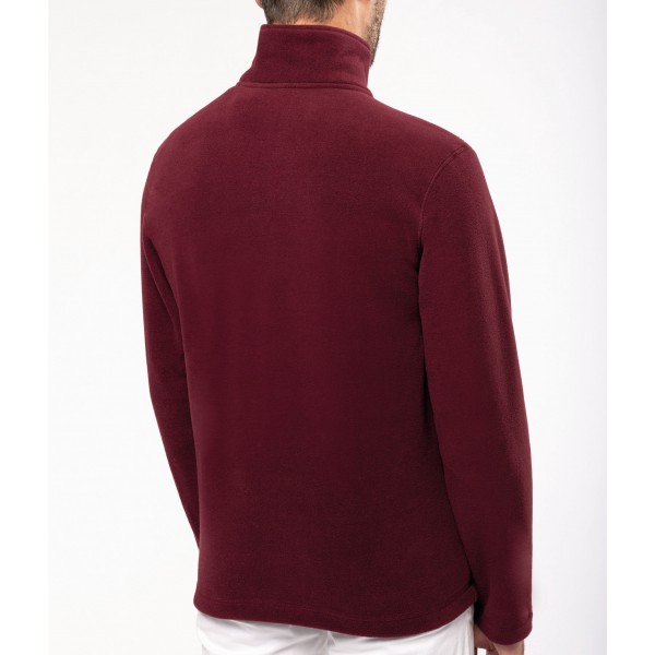 Veste micropolaire homme col montant zippée